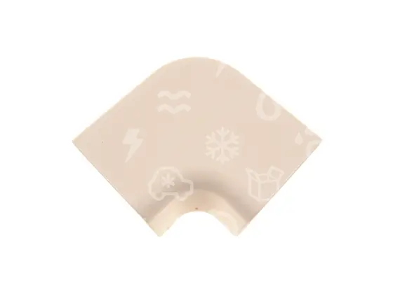 kryt ohybu 90°,   90x65 mm, bílý